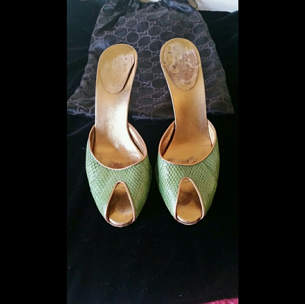 Beautiful, Rare, Gucci Heels W/Snakeskin